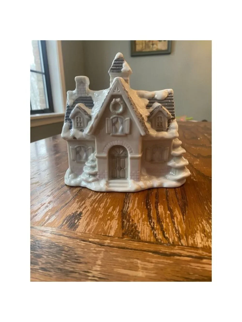 Vintage 1980's George Good Porcelain Lighted House Winter Christmas Night Lite